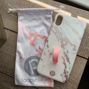 Rose Gold Marble Loopy Case